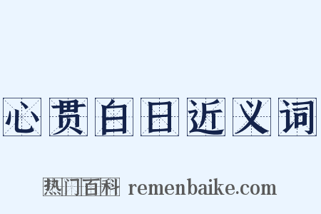 心贯白日近义词是什么意思的图片